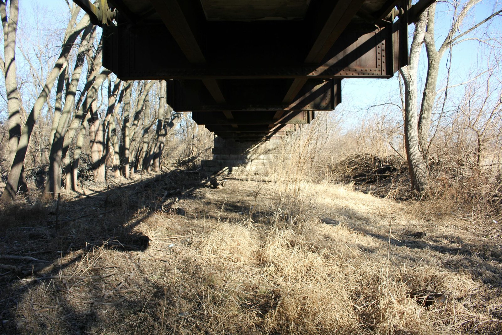 Under bridge